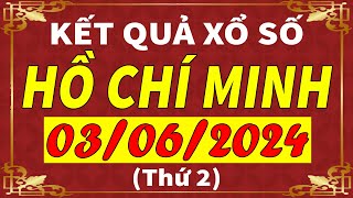 Xổ số Tp Hồ Chí Minh ngày 3 tháng 6  XSHCM  KQXSHCM  SXHCM  Xổ số kiến thiết TPHCM hôm nay [upl. by Shiverick980]