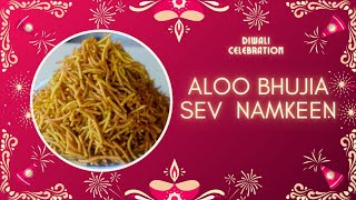 Aloo Bhujia Sev  Namkeen Potato Sev Recipe  Bikaneri Namkeen Recipe [upl. by Ztirf]