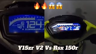 Yamaha Y15zr V2 Vs Honda Rsx150 Malaysia y15zr rsx150 topspeed [upl. by Kidd]