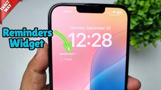 How To Put Reminders Widget On iPhone Lock Screen [upl. by Corron866]