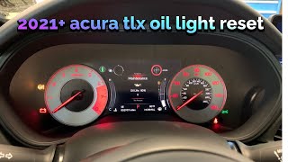 Oil light reset 2021  acura tlx all trims [upl. by Ihdin694]