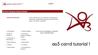 。ao3 themed carrd tutorial 。 [upl. by Euton]