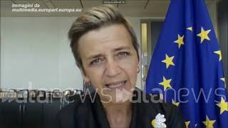 UE Vestager quotRoadmap entro ottobre su sicurezza e difesaquot [upl. by Rothmuller192]