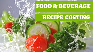 Food amp Beverage Recipe Costing Format Excel  Cara Menghitung Harga Penjualan Makanan dan Minuman [upl. by Basset]