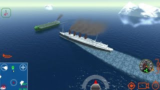 Rms Mauretania hit Cargo Ship with huge damage [upl. by Alyakim951]