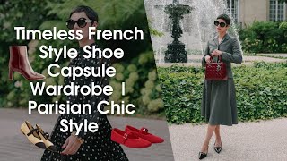 French Style Shoe Capsule Wardrobe  Elegant Shoes for this Fall [upl. by Kuhlman]