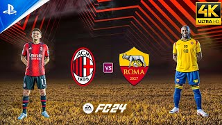 FC 24 AC Milan VS Roma  PS5 4K GAMEPLAY [upl. by Miller]