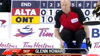 2009 Tim Hortons Brier  Glenn Howard Holes It ONT vs ALTA [upl. by Darda15]