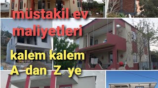 müstakil ev maliyeti 1bölüm betonarmeevmaliyetleri müstakilevyapımı kabainşaatmaliyetleri [upl. by Vallo]