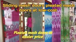 Sliding mesh doors pleated mesh doors mosquito net sliding door [upl. by Alleira]