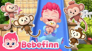 🐒 Five Little Monkeys Jumping On The Bed 🙉  EP60  Bebefinn Nursery RhymesampKids Songs [upl. by Atinrahc]