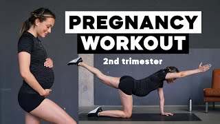 30 Min Schwangerschaft Workout  2 Trimester  Bodyweight Exercises  Prenatal Ganzkörper Training [upl. by Silvanus]