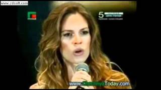 Hilary Swank Goes to Some Weird Chechen Birthday Party [upl. by Bank]