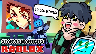 วาดรูปดาบพิฆาตอสูรขายในเกม ROBLOX  Roblox  Starving Artists [upl. by Archie]