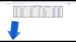 Employee Management System View Record from Database part7 [upl. by Yarrum376]