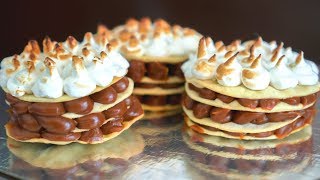 Italian Meringue Cakes Filled with Peanut Butter or Dulce de Leche 💕 MINI ROGEL CAKES 💕 [upl. by Akehsar18]