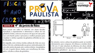 Física 1º ANO  Provão Paulista 2023 SARESP  Questão 36  Óptica com Semelhança de Triângulos [upl. by Maressa118]