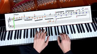 How to Play Scarlatti  Sonata in D minor K1 Tutorial [upl. by Paterson]