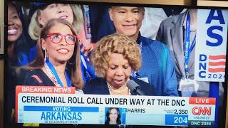 Arkansas casts vote for Kamala Harris at the Ceremonial State roll call DNC 2024 [upl. by Dihgirb889]