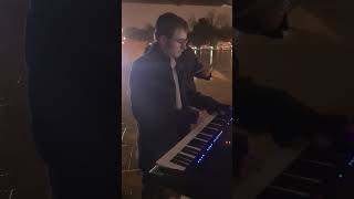 Brachos Menorah Lighting with Eli Tamir music chanukah shorts [upl. by Irem]