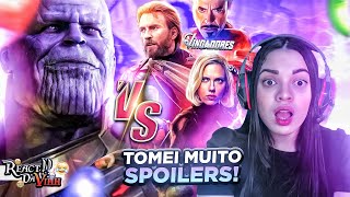 React Vingadores VS Thanos  Duelo de Titãs ESPECIAL VINGADORES GUERRA INFINITA  7minutoz [upl. by Esenaj236]