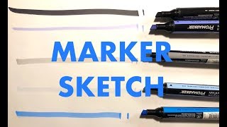 Car Sketching Tutorial P48 Marker Sketch [upl. by Pattin]