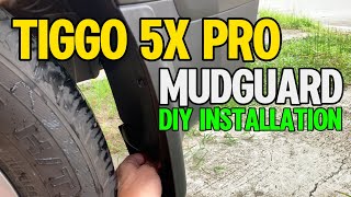 Chery Tiggo 5x Pro Diy Mudguard installation  Ganito lang pala kadali magkabit ng mudguard [upl. by Ezeerb]