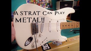 Fender STRAT CAN DO METAL HOLY DM Stratocaster [upl. by Klenk]