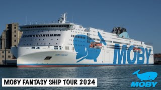 Moby Fantasy Ship Tour 2024  Olbia  Livorno  Moby Lines [upl. by Selim541]