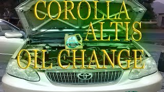 Toyota Corolla ALTIS Oil Change  Corolla 15 Oil Change  Corolla ALTIS Engine Oil  Petronas 5W40 [upl. by Nalahs]