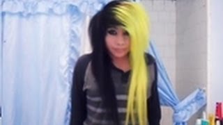 HOW TO DYE HAIR BLACK AND YELLOW [upl. by Joab]