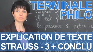 Explication de texte Strauss  partie 3  conclusion  Philosophie  Terminale  Les Bons Profs [upl. by Verena]