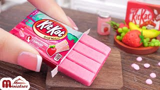 So Sweet Miniature Strawberry KITKAT Dessert ASMR Cooking Mini Food [upl. by Ingram]