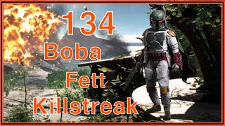 Battlefront 2 Boba Fett 134 killstreak on Kashyyyk [upl. by Lasser945]