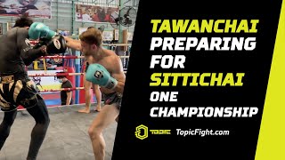 Tawanchai PKSaenchai Muaythaigym VS Ognjen Topic  Sparring for Sitthichai  ONE Championship [upl. by Alekat]