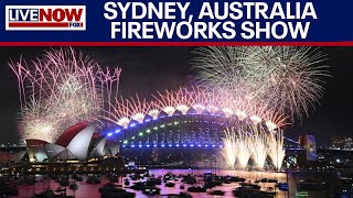 New Years Eve fireworks 2023 Sydney Australia rings in 2024 with dazzling display LiveNOWfrom FOX [upl. by Eimot]