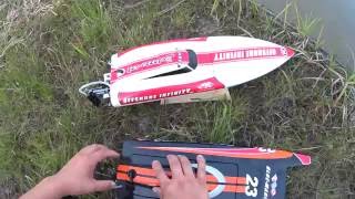 RC boat BLUE MANIA 4S 1800mAh [upl. by Arman]