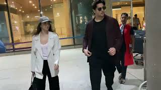 Siddharth Malhotra with Kiara Advani giving us Siddharth Kiara airport look  airport look [upl. by Gabrielle]