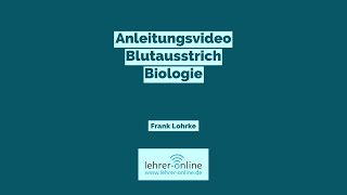 Blutausstrich Anleitungsvideo  Biologie [upl. by Gyatt]