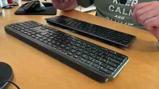 Matias Wireless Aluminum Tenkeyless Keyboard compared to Logitech MX Keys Keyboard [upl. by Petr]