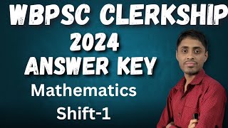 PSC Clerkship 2024 Math answer key Shift  1 [upl. by Ford]