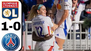 Lyon vs psg féminine 10  Le résumé de match Lyon féminine vs Psg [upl. by Enogitna]