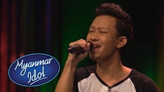 M Zaw Rain Myanmar Idol Green Mile Auditions  Season 1 2016 [upl. by Atteinotna]