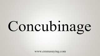 How To Say Concubinage [upl. by Aicnarf790]