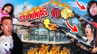 EXPOSED REGINA amp MELVIN Burned Down Spy Ninjas HQ  🔥😱 Spy Ninjas Vy Qwaint Daniel Daniela [upl. by Aikahs460]