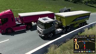 TRAFFIC IN ETS2 MULTIPLAYER DAF Truck on the road dusburg to calais Truckers mp [upl. by Cherie718]