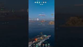 Outgunned but Outplayed Monarch Slays Hawke UK vs UK  World of Warships wows shorts [upl. by Jessamyn]