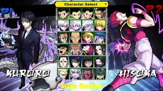 Hunter X Hunter Mugen  Character Selection Screen  Gameplay [upl. by Misab]