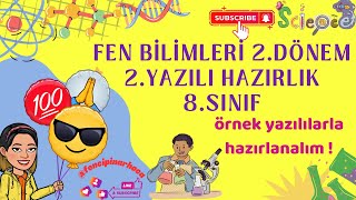 8SINIF FEN BİLİMLERİ 2DÖNEM 2YAZILI 12 YAZILI ÇÖZDÜM [upl. by Yessac]