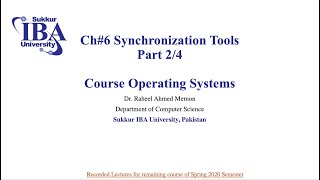 Synchronization Tools Part 24 Sukkur IBA University [upl. by Sexela]